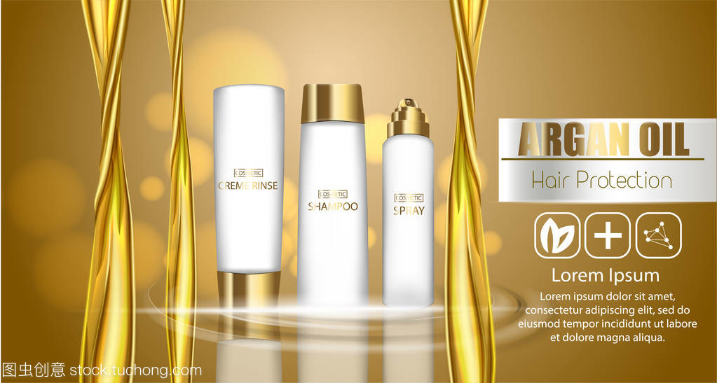 液态魅力 3D飞溅油滴在坚果油护发包装设计中的艺术呈现